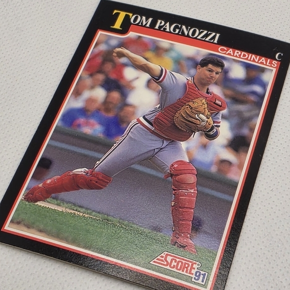 1991 Score Tom Pagnozzi St. Louis Cardinals #797 Baseball Card - Picture 2 of 4